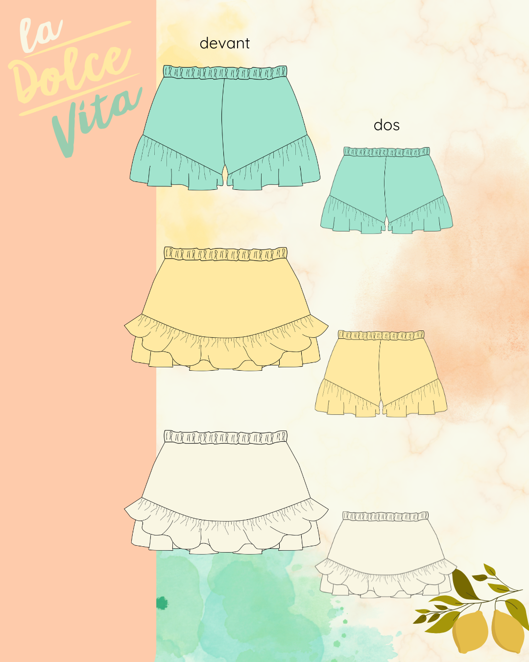 Patron jupe short LICA
