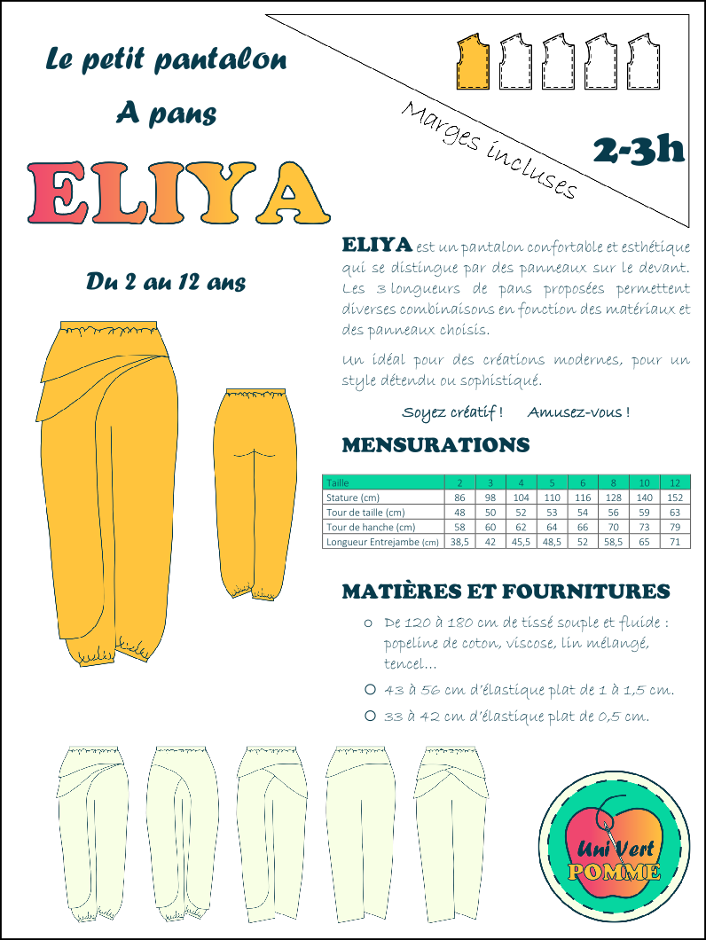 Pantalon à pans ELIYA enfant