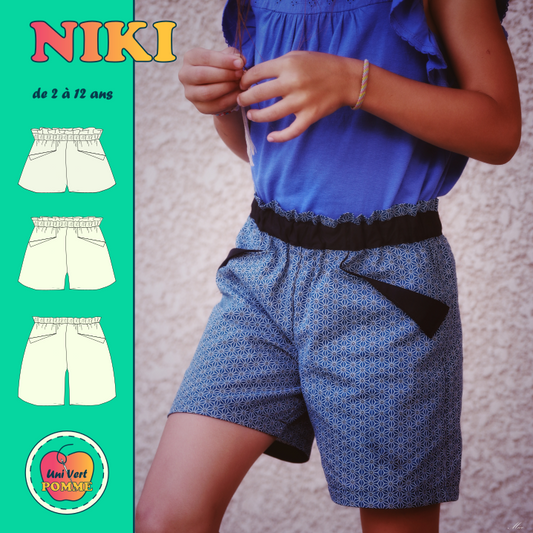 Patron Short NIKI enfant